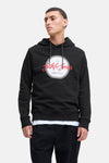 Zwarte hoodie van ORIGINALS BY JACK & JONES met trekkoord en opdruk.