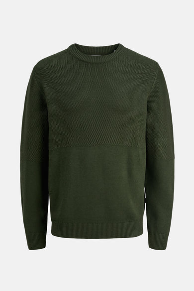 Pull col rond vert - JACK & JONES
