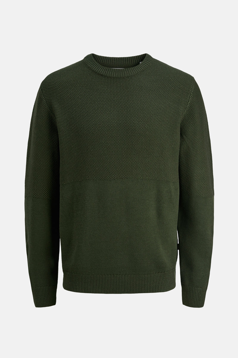 Pull col rond vert - JACK & JONES
