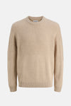 Pull met ronde hals - beige