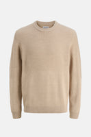 Pull met ronde hals - beige