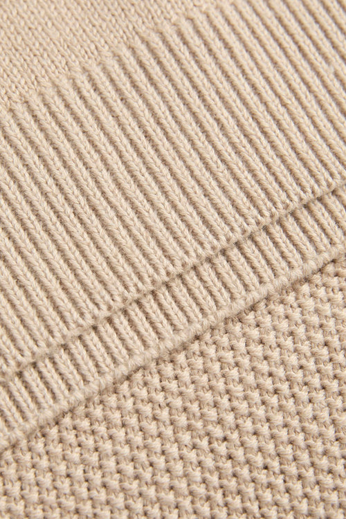Pull met ronde hals - beige