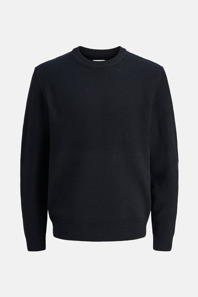 Pull col rond bleu - JACK & JONES
