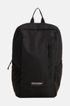 Sac à dos noir de ACCESSORIES BY JACK & JONES, avec une poche zippée verticale et des poches latérales en filet.
