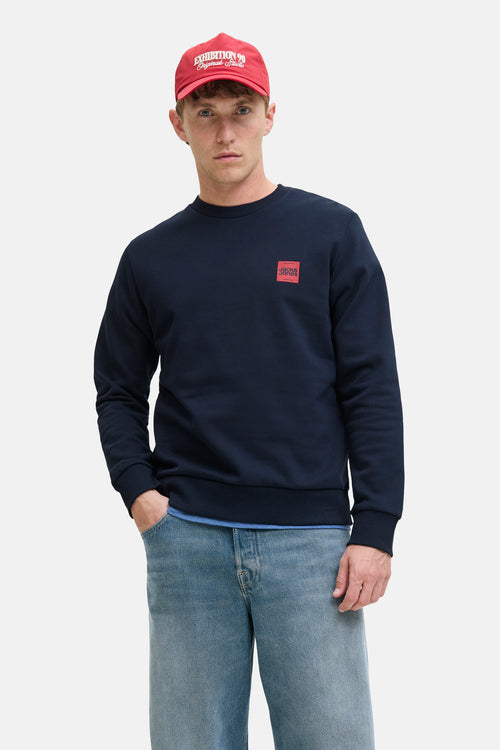 Sweat col rond Bleu - ORIGINALS BY JACK & JONES