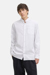 Wit overhemd met lange mouwen van PREMIUM by JACK & JONES, met borstzak en een relaxte pasvorm.