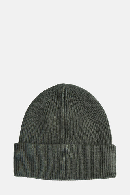 Bonnet vert par Accessories by Jack & Jones, en maille côtelée, accessoire de mode hivernal.