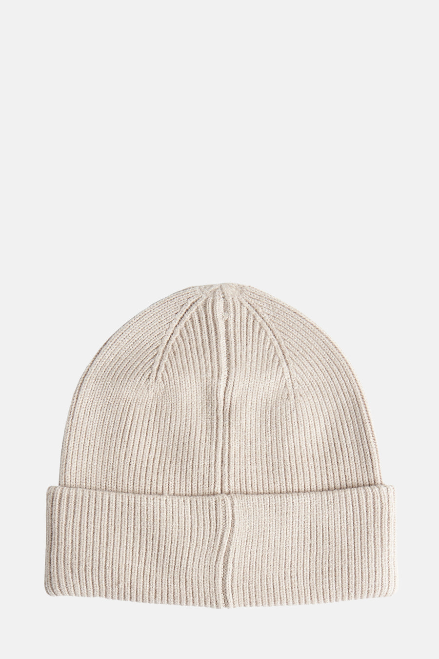 Bonnet beige en tricot, par ACCESSORIES BY JACK & JONES, avec une texture côtelée.
