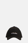 Casquette noire de Accessories by Jack & Jones, avec le logo blanc "JJ Studios" sur le devant.