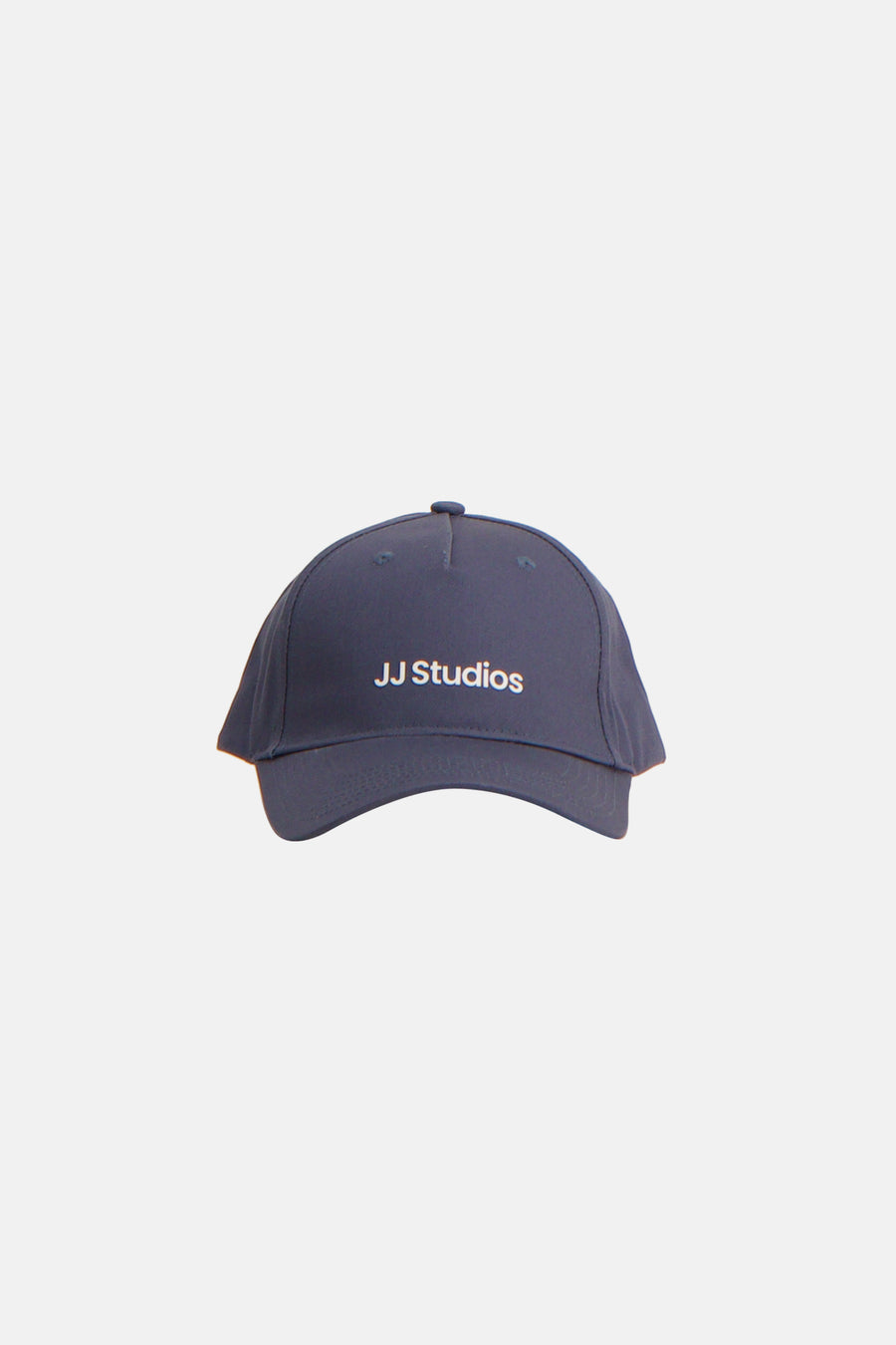 Blauwe pet van ACCESSORIES BY JACK & JONES, van achteren gezien met metalen gespsluiting.