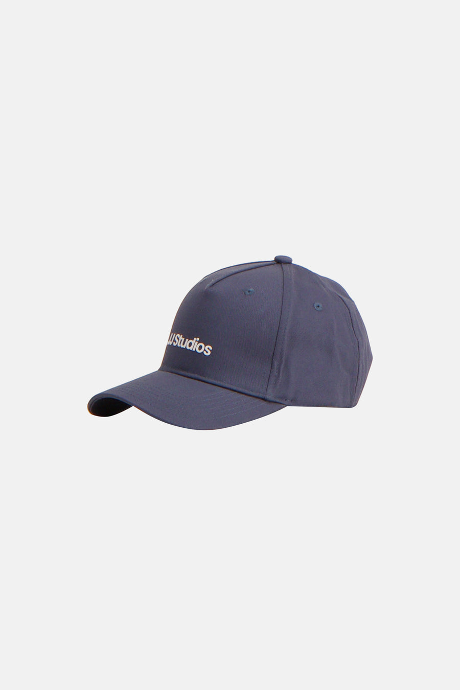 Blauwe pet van ACCESSORIES BY JACK & JONES met wit geborduurd logo aan de voorkant.