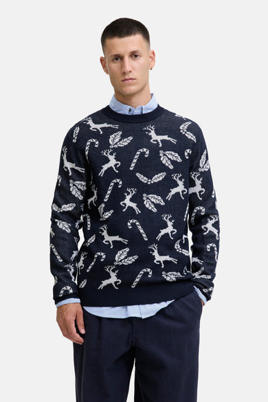 JJXMAS ANDREW KNIT CREW NECK