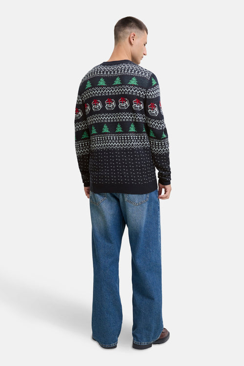 Pull met ronde hals - blauw