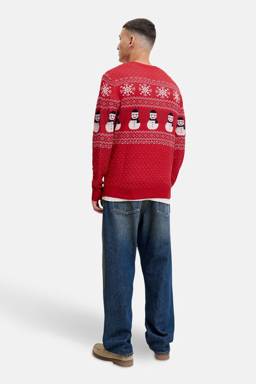 Pull met ronde hals - rood