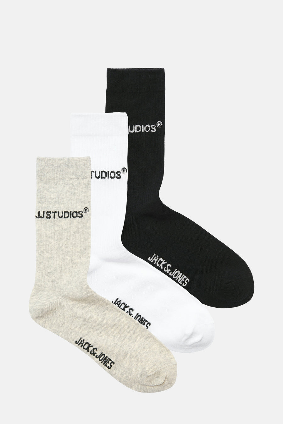 Multikleurige sokkenpakket van ACCESSORIES BY JACK & JONES met merkopdrukken, van getextureerd katoenmengsel.