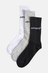 Multikleurige sokkenpakket van ACCESSORIES BY JACK & JONES, van geribd katoen met geborduurd logo.