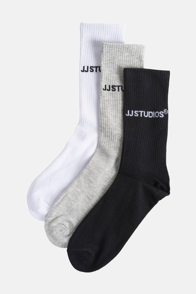Pack de chaussettes multicolores de ACCESSORIES BY JACK & JONES, en coton côtelé avec le logo brodé.
