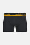 Blauwe boxer ACCESSORIES BY JACK & JONES, met contrasterende elastische tailleband met merknaam.
