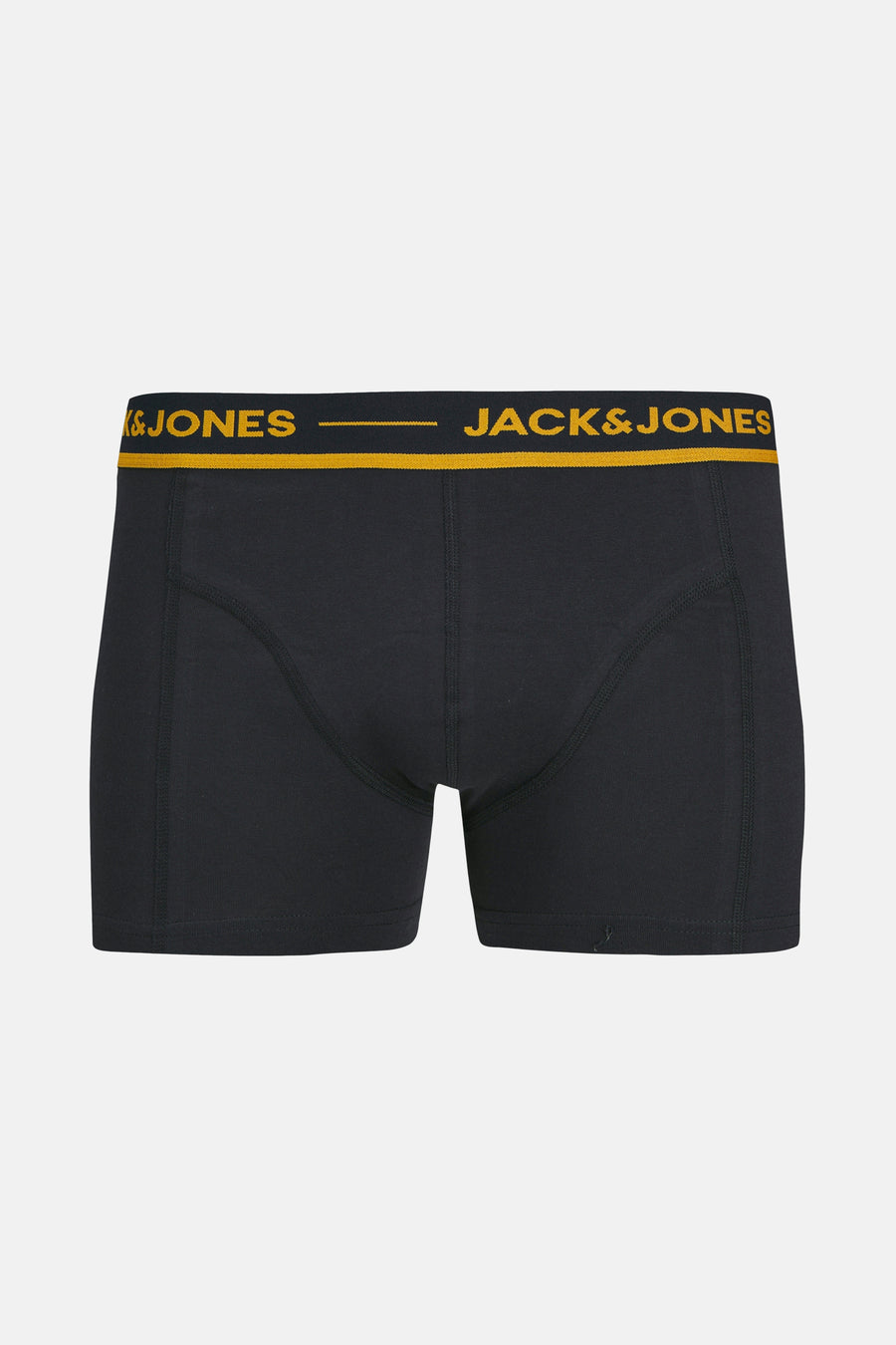 Blauwe boxer ACCESSORIES BY JACK & JONES, met contrasterende elastische tailleband met merknaam.