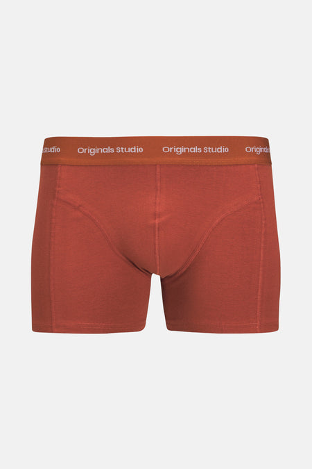 Boxer orange by ACCESSORIES BY JACK & JONES, avec ceinture élastique portant l'inscription "Originals studio".
