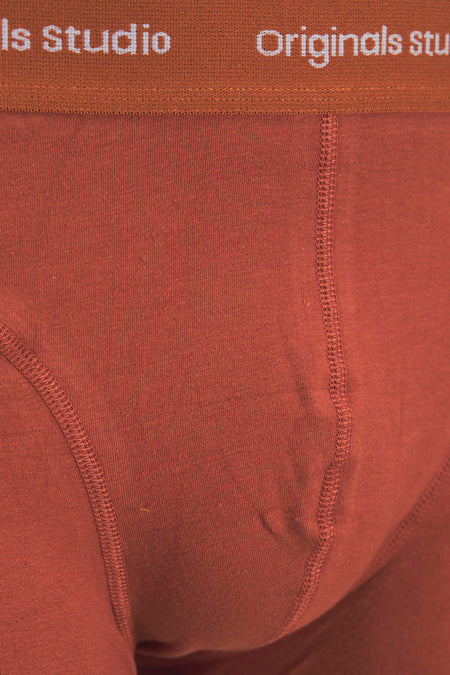 Boxer orange by Accessories by Jack & Jones, avec couture centrale et ceinture élastique logotypée.