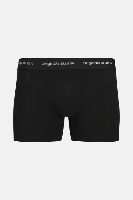 Boxer noir par ACCESSORIES BY JACK & JONES, avec une ceinture élastique logotée.