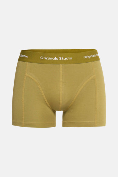 Boxer vert olive de ACCESSORIES BY JACK & JONES avec ceinture élastique logotée.