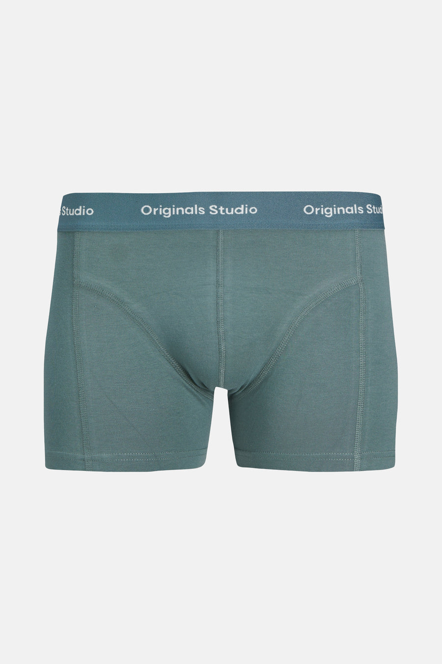 Blauwe boxer van ACCESSORIES BY JACK & JONES met een elastische tailleband met merknaam.