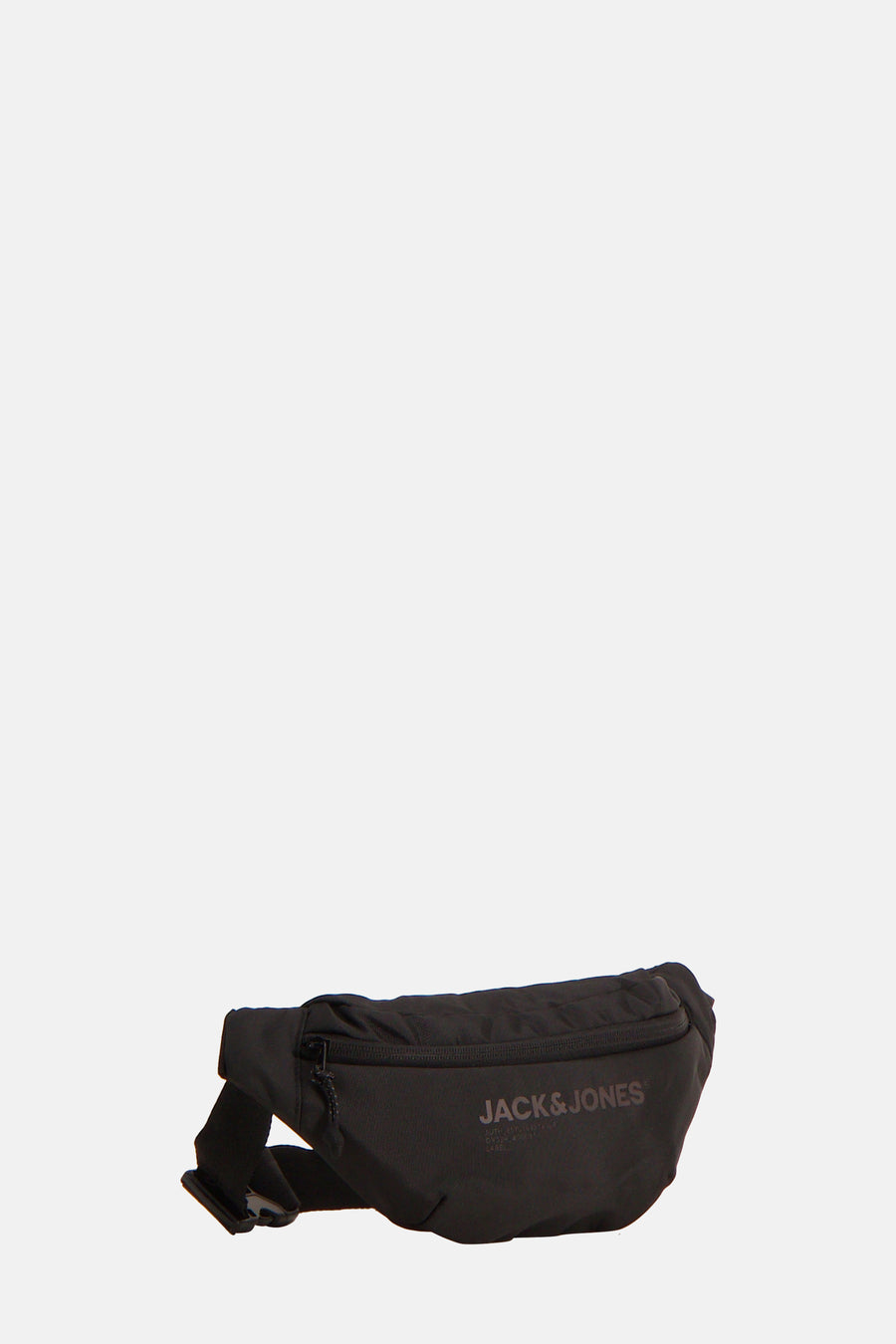 Zwarte heuptas van ACCESSORIES BY JACK & JONES met ritssluiting en verstelbare band.