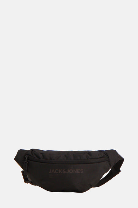 Zwarte heuptas van ACCESSORIES BY JACK & JONES, met zichtbare ritssluiting.