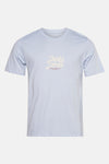 Blauw T-shirt met korte mouwen van ORIGINALS BY JACK & JONES met centraal logo op de voorkant.