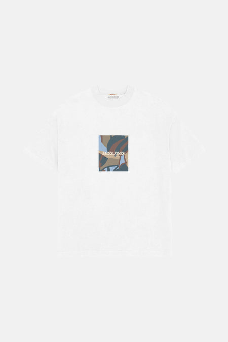 Wit T-shirt met korte mouwen van ORIGINALS BY JACK & JONES met een grafische print op de voorkant.