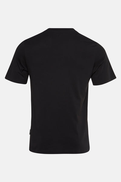 T-shirt noir à manches courtes de JACK & JONES, vue arrière, coupe classique.