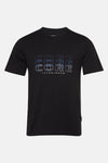 Zwart T-shirt met korte mouwen van Jack & Jones, met een geometrisch "CORE" motief op de voorkant.