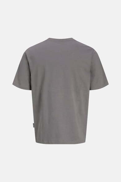 Grijs T-shirt met korte mouwen van JACK & JONES, achterkant met een discreet label.