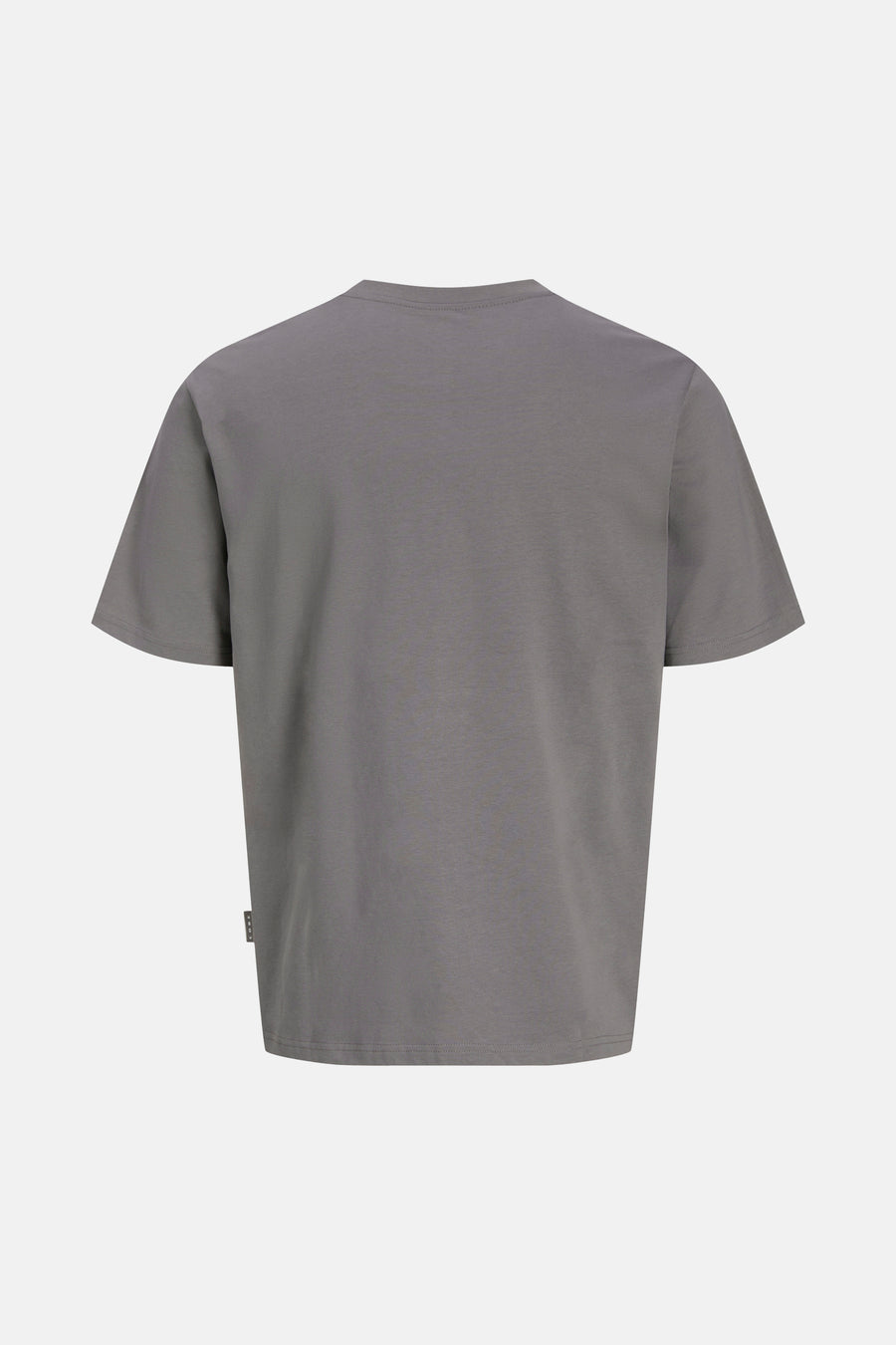 Grijs T-shirt met korte mouwen van JACK & JONES, achterkant met een discreet label.