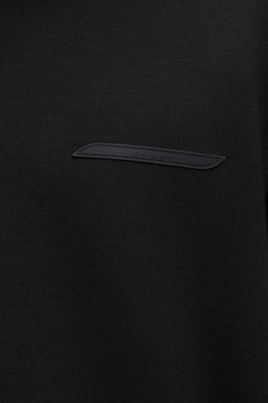 Zwarte hoodie van JACK & JONES met decoratief inzetstuk van imitatieleer.