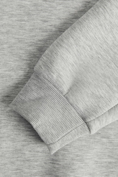 Grijze sweater van PREMIUM by JACK & JONES, mouwdetail met geribde boorden.