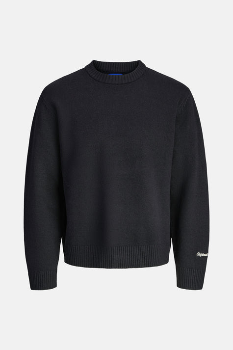 Pull met ronde hals - zwart