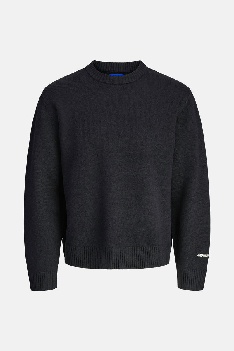 Pull à col rond - noir