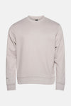 Grijze rondehals sweatshirt van PREMIUM by JACK & JONES, effen kleur met discreet logo.