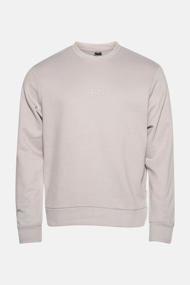 Sweat gris col rond de PREMIUM by JACK & JONES, couleur unie avec logo discret.