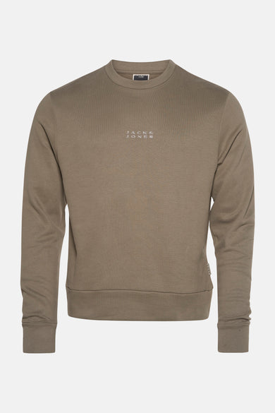Multikleurige rondehals sweatshirt van PREMIUM by JACK & JONES, met egale textuur aan de achterkant.