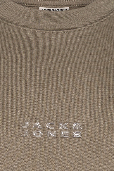 Sweat col rond multicolore de PREMIUM by JACK & JONES, avec un logo embossé et une texture en tricot.
