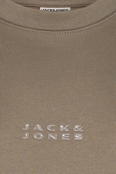 Sweat col rond multicolore de PREMIUM by JACK & JONES, avec un logo embossé et une texture en tricot.
