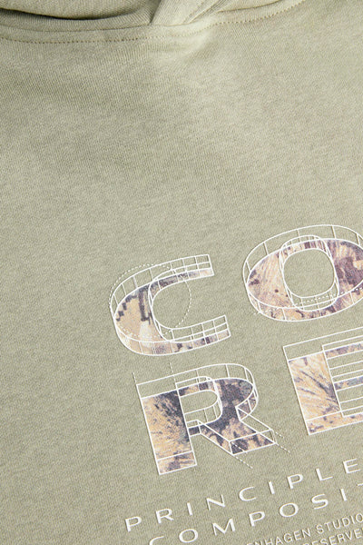 Kaki hoodie van Jack & Jones, met een moderne grafische print en een zachte textuur.