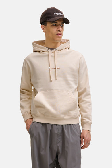 Sweat à capuche beige de PREMIUM by JACK & JONES, avec capuche et poche kangourou.