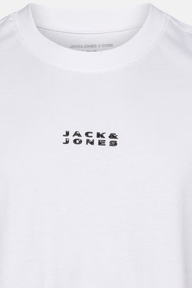 Wit T-shirt met korte mouwen van JACK & JONES, met een klein logo op de voorkant.
