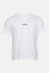 Wit T-shirt met korte mouwen van JACK & JONES met een logo-opdruk midden op de borst.
