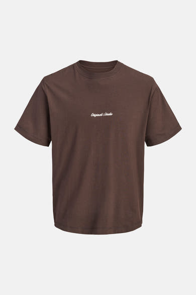 T-shirt (korte mouwen) bruin - ORIGINALS BY JACK & JONES